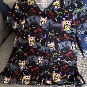 Nightmare before Christmas scrub top
